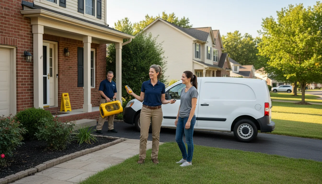 Residential water damage restoration in Edgewood, IL